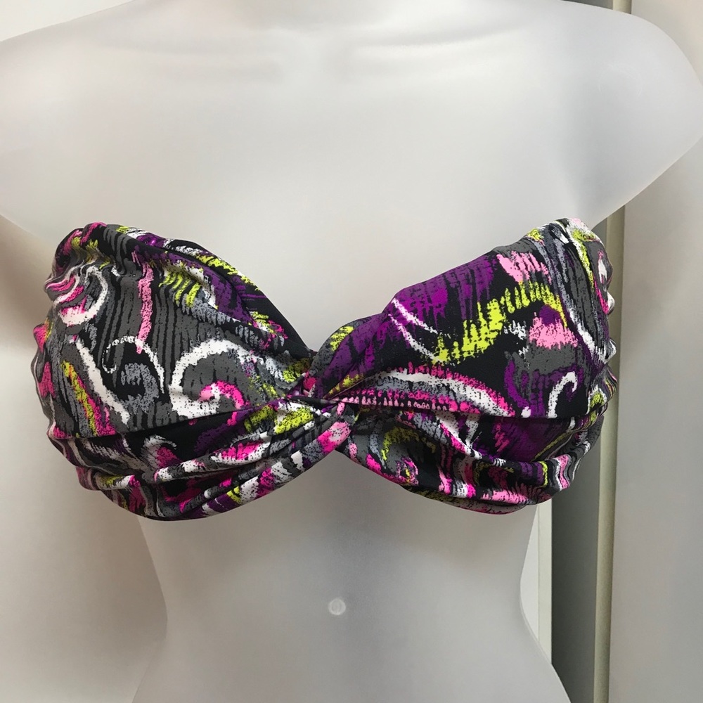 Multi color strapless bikini top size XL